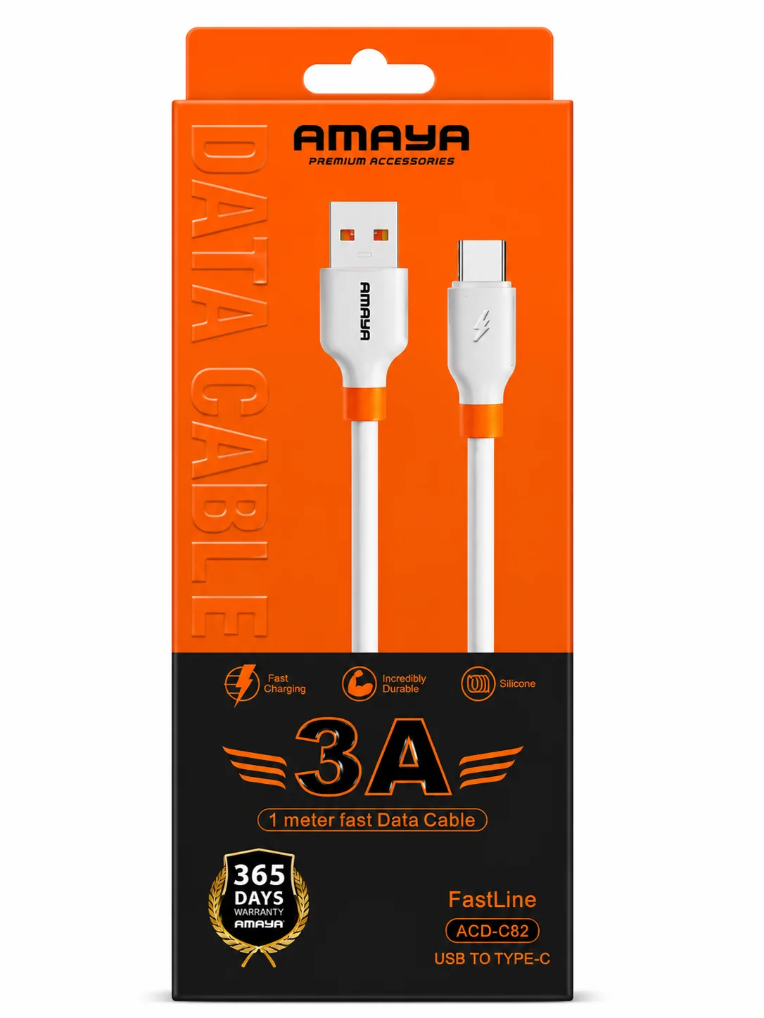 كابل AMAYA C82 — USB إلى Type-C