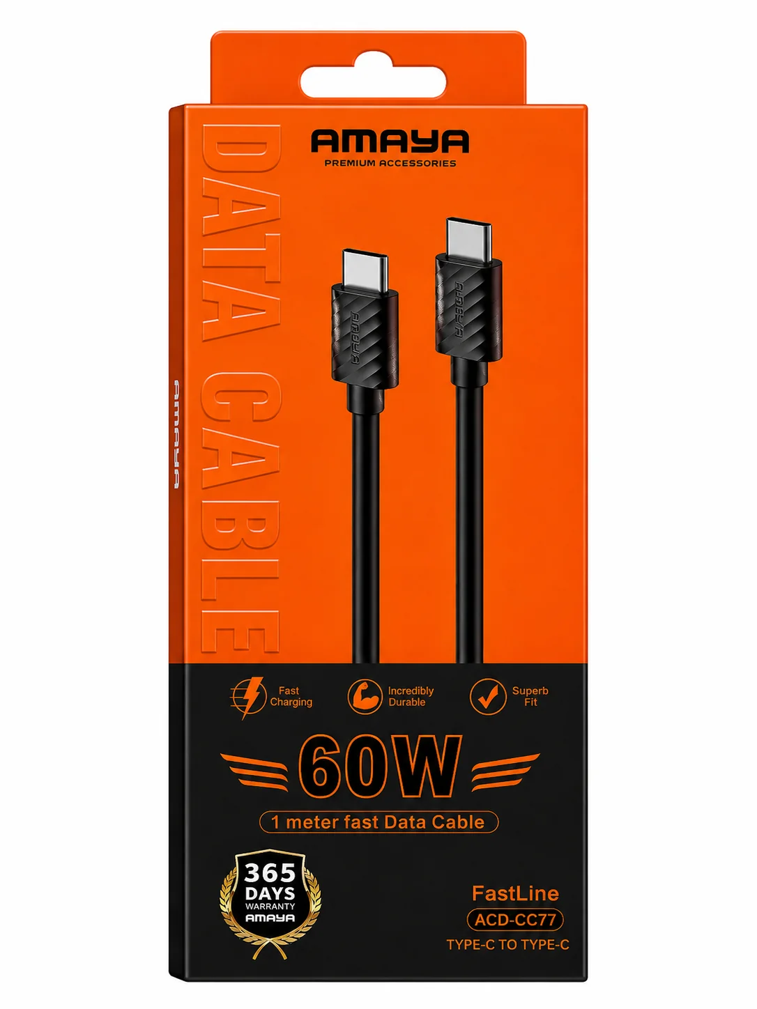 كابل AMAYA CC77 — Type-C إلى Type-C