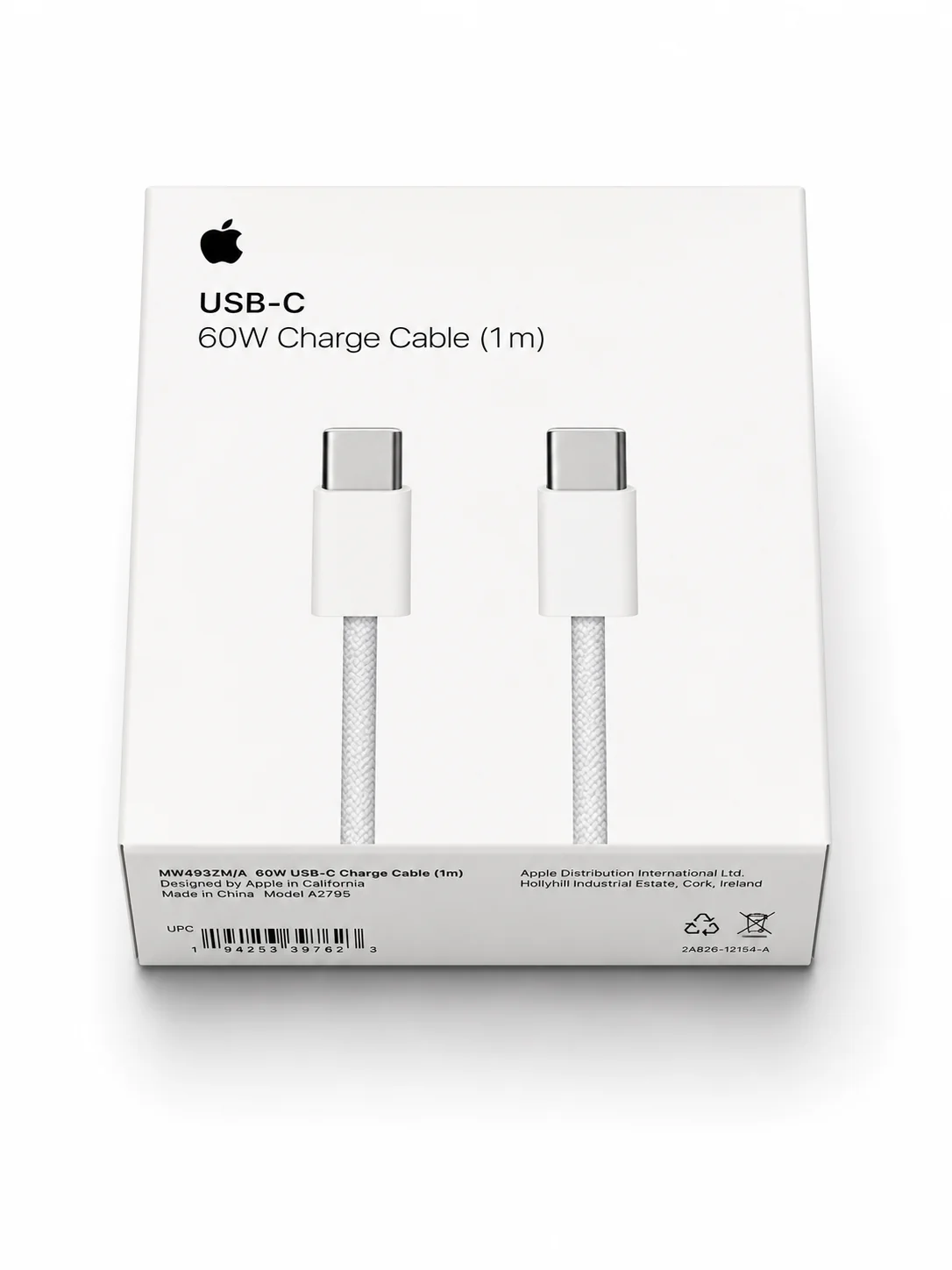 كابل آبل الأصلي للأيفون 15 — USB-C مضفّر، 1 متر، 60 وات