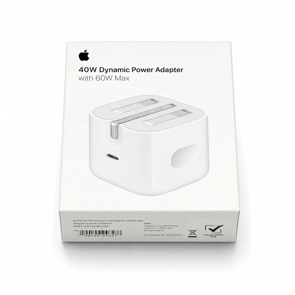 راس شاحن آبل الأصلي 40 وات USB-C مزدوج